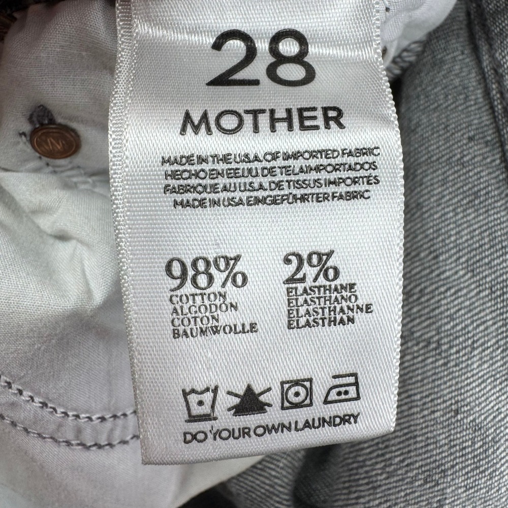 Mother The Looker Skinny Jeans 28* Paw Grey Leopard Animal Print 30x31 1001P-128 - Picture 4 of 12
